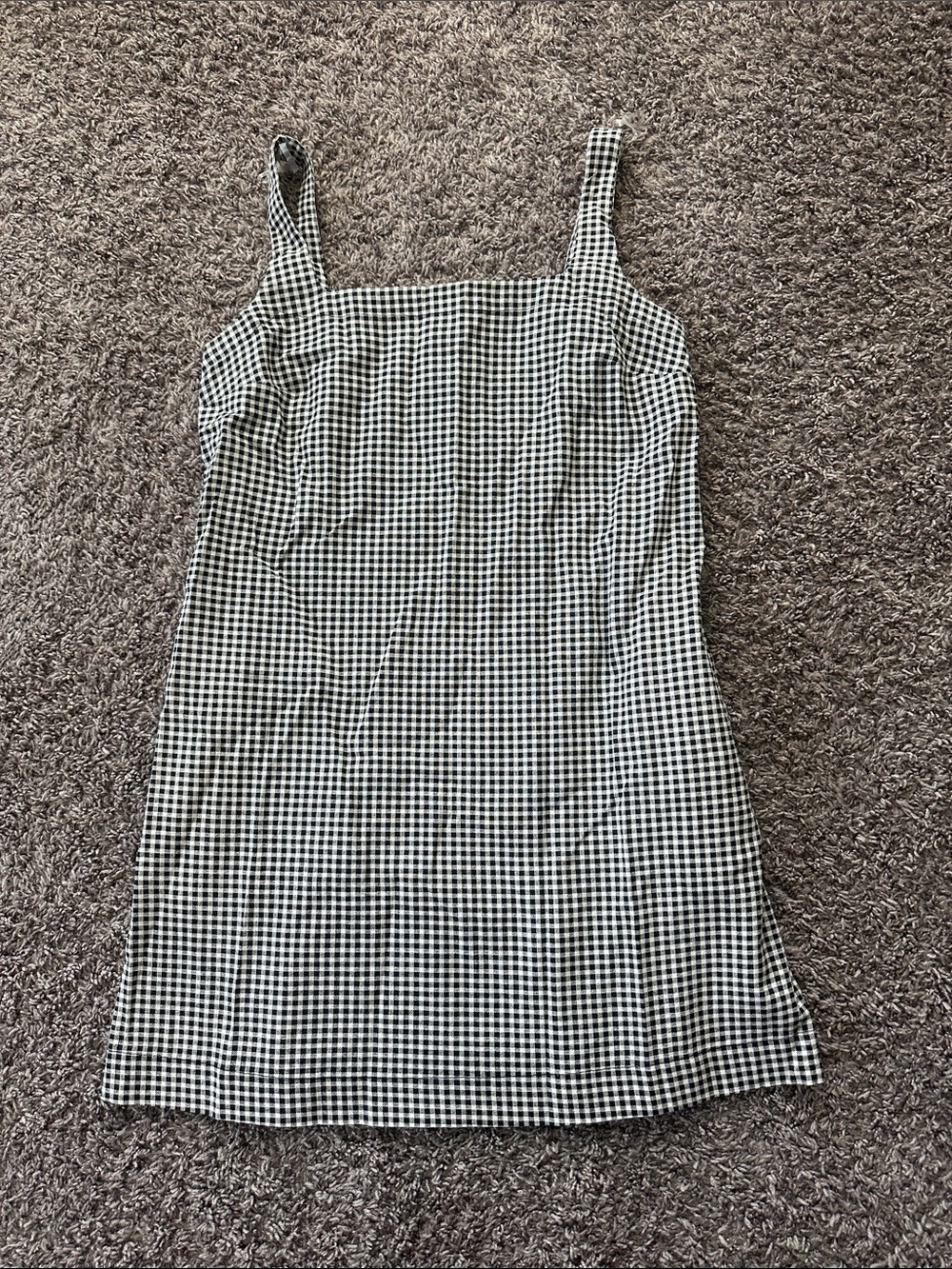 a new day Black and White Gingham dress
